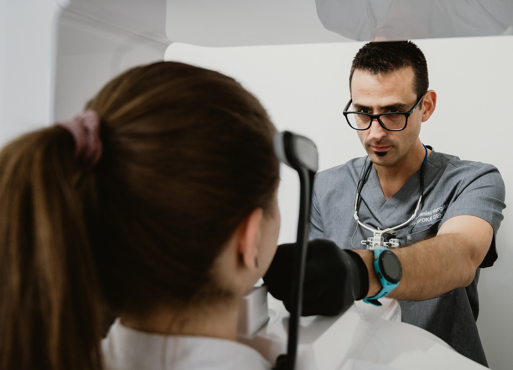 Digital intraoral scanner used for impressions